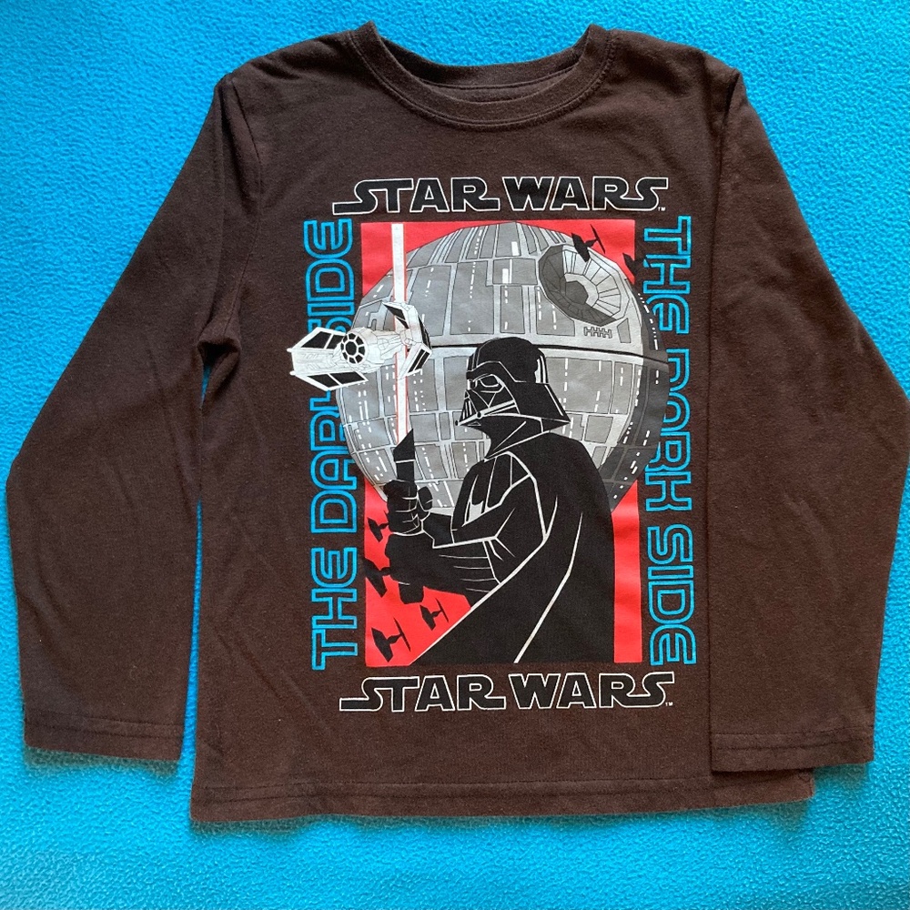 Star Wars The Dark Side Darth Vader Death Star Long Sleeve Graphic T-Shirt